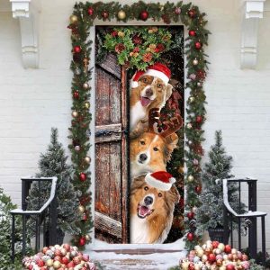 Rough Collie Door Cover Xmas Outdoor Decoration Gifts For Dog Lovers Housewarming Gifts 4