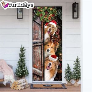 Rough Collie Door Cover Xmas Outdoor Decoration Gifts For Dog Lovers Housewarming Gifts 6