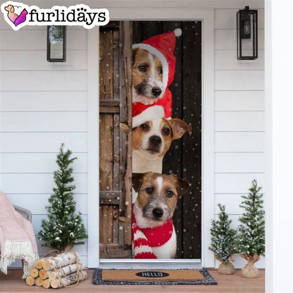 Russell Terrier Christmas Door Cover – Xmas Gifts For Pet Lovers – Christmas Gift For Friends