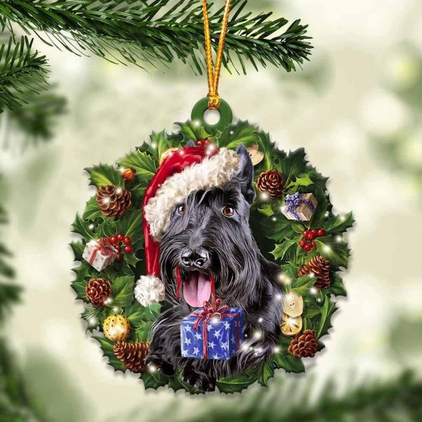 Scottish Terrier And Christmas Ornament – Acrylic Dog Ornament – Gifts For Dog Lovers
