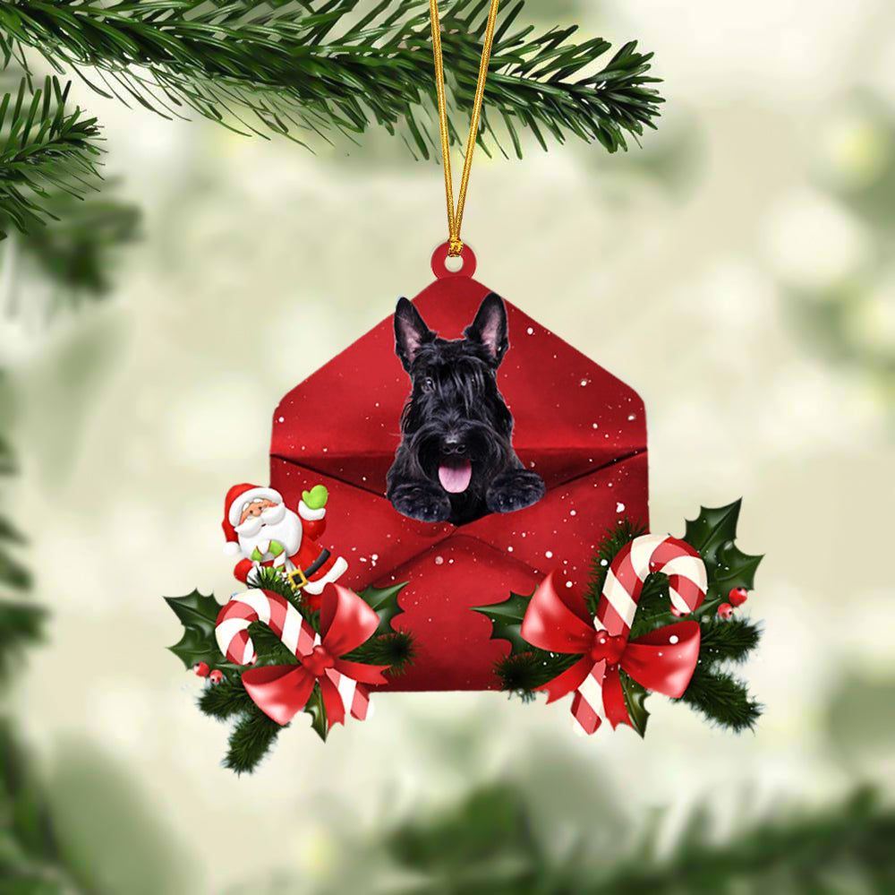 Scottish Terrier Christmas Letter Ornament - Car Ornament - Gifts For Pet Owners
