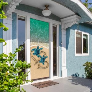Sea Turtle Beach Door Cover Unique Gifts Doorcover Christmas Gift For Friends 5