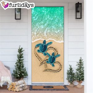 Sea Turtle Beach Door Cover Unique Gifts Doorcover Christmas Gift For Friends 6