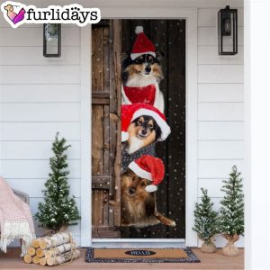 Shetland Sheepdog Christmas Door Cover Xmas Gifts For Pet Lovers Christmas Gift For Friends