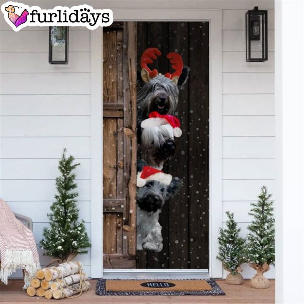 Skye Terrier Christmas Door Cover – Xmas Gifts For Pet Lovers – Christmas Gift For Friends
