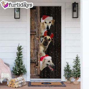 Sloughi Christmas Door Cover Xmas Gifts For Pet Lovers Christmas Gift For Friends