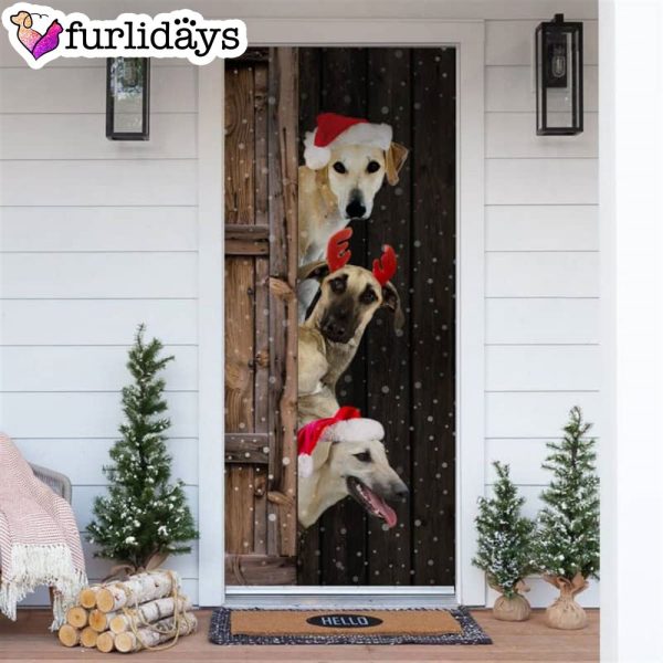 Sloughi Christmas Door Cover – Xmas Gifts For Pet Lovers – Christmas Gift For Friends