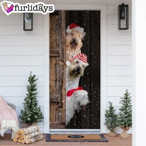 Soft Coated Wheaten Terrier Christmas Door Cover Xmas Gifts For Pet Lovers Christmas Decor