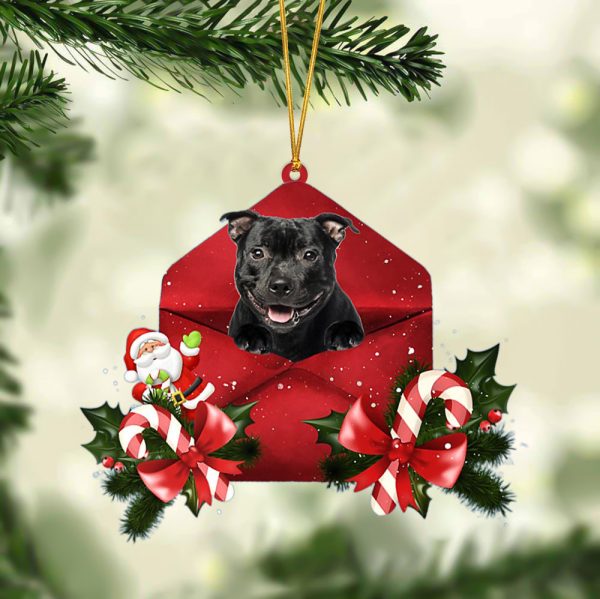 Staffordshire Bull Terrier Christmas Letter Ornament – Car Ornament – Gifts For Pet Owners