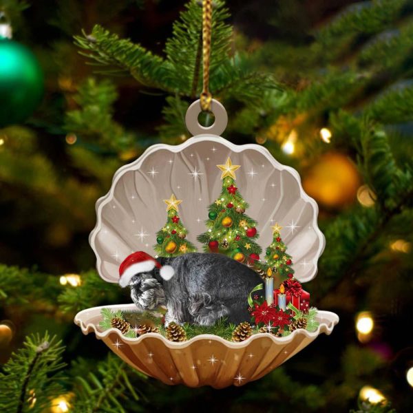 Standard Schnauzer – Sleeping Pearl in Christmas Two Sided Ornament – Christmas Ornaments For Dog Lovers