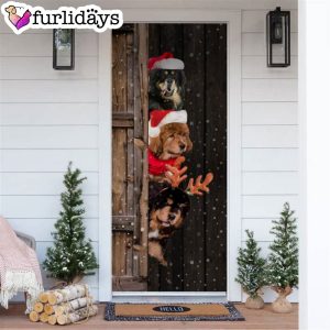 Tibetan Mastiff Christmas Door Cover Xmas Gifts For Pet Lovers Christmas Gift For Friends