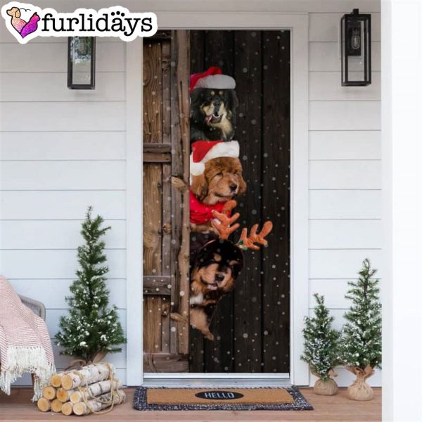Tibetan Mastiff Christmas Door Cover – Xmas Gifts For Pet Lovers – Christmas Gift For Friends