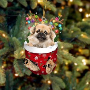 Tibetan Spaniel In Snow Pocket Christmas…