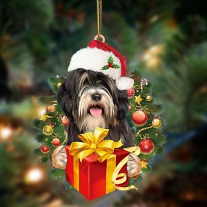 Tibetan Terrier Give Gifts Hanging Ornament…