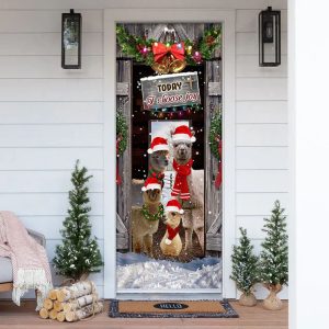 Today I Choose Joy Alpacas Farmhouse Door Cover Front Door Christmas Cover Christmas Outdoor Decoration 1