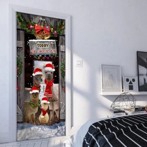 Today I Choose Joy Alpacas Farmhouse Door Cover Front Door Christmas Cover Christmas Outdoor Decoration 5