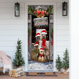 Today I Choose Joy Alpacas Farmhouse Door Cover Front Door Christmas Cover Christmas Outdoor Decoration 6