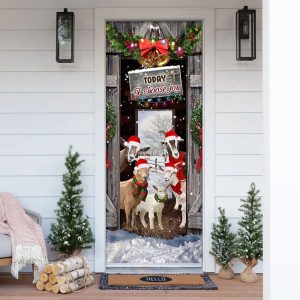 Today I Choose Joy Goat Farmhouse Door Cover Unique Gifts Doorcover 1