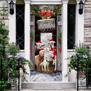Today I Choose Joy Goat Farmhouse Door Cover Unique Gifts Doorcover 2