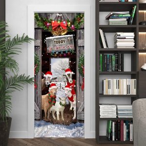 Today I Choose Joy Goat Farmhouse Door Cover Unique Gifts Doorcover 4
