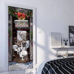 Today I Choose Joy Reindeer Farmhouse Door Cover Unique Gifts Doorcover 5
