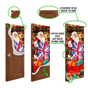 Uk Christmas Santa Laughing Door Cover Unique Gifts Doorcover Holiday Decor 6