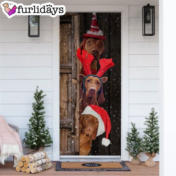 Vizsla Christmas Door Cover – Xmas Gifts For Pet Lovers – Christmas Gift For Friends