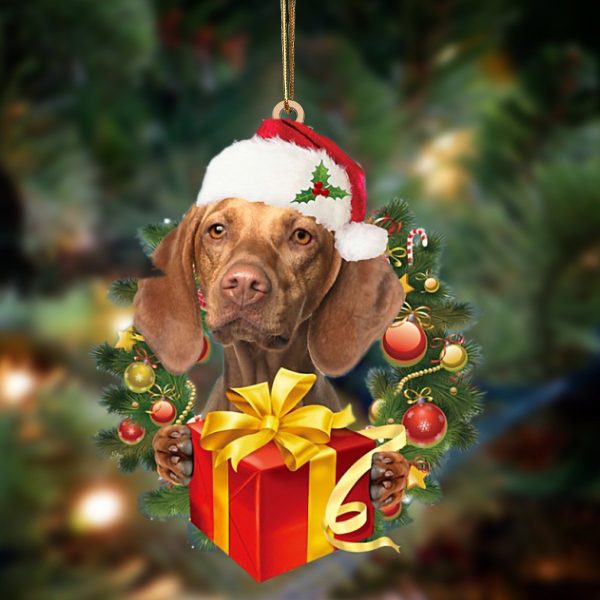Vizsla Give Gifts Hanging Ornament – Flat Acrylic Dog Ornament – Dog Lovers Gifts For Him Or Her