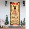 Wanted Yorkshire Terrier Door Cover –…