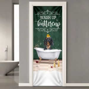 Wash Up Buttercup Dachshund Door Cover Xmas Outdoor Decoration Gifts For Dog Lovers 2