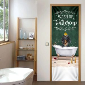 Wash Up Buttercup Dachshund Door Cover Xmas Outdoor Decoration Gifts For Dog Lovers 4
