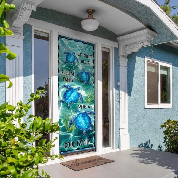 We’re A Cool Family Turtle Door Cover – Unique Gifts Doorcover