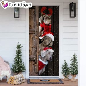Weimaraner Christmas Door Cover Xmas Gifts For Pet Lovers Christmas Gift For Friends