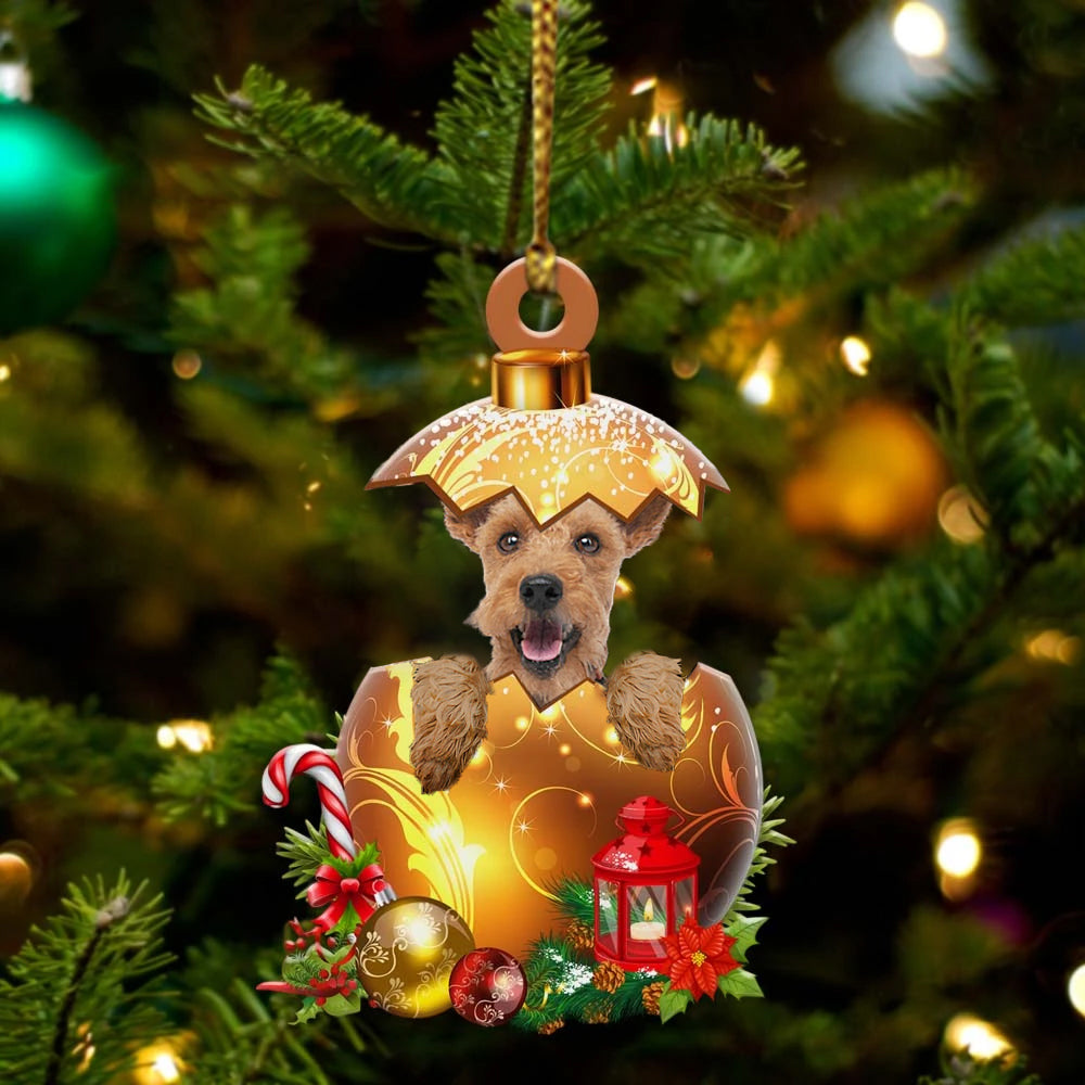 Welsh-Terrier In Golden Egg Christmas Ornament - Car Ornament - Unique Dog Gifts For Owners