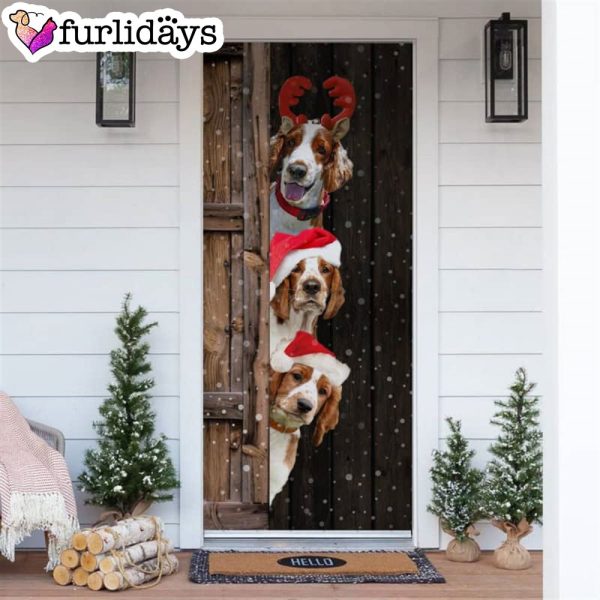 Welsh Springer Spaniel Christmas Door Cover – Xmas Gifts For Pet Lovers – Christmas Decor