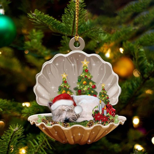 West Highland White Terrier3 – Sleeping Pearl in Christmas Two Sided Ornament – Christmas Ornaments For Dog Lovers