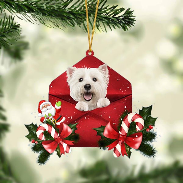 West Highland White Terrier Christmas Letter Ornament – Car Ornament – Gifts For Pet Owners
