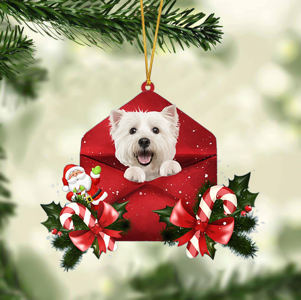 West Highland White Terrier Christmas Letter Ornament - Car Ornament - Gifts For Pet Owners