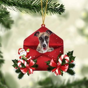 Whippet Christmas Letter Ornament – Car…