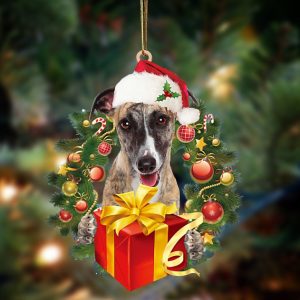 Whippet Give Gifts Hanging Ornament –…