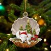 White German Shepherd – Sleeping Pearl in Christmas Two Sided Ornament – Christmas Ornaments For Dog Lovers