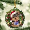 Yorkshire Terrier And Christmas Ornament – Acrylic Dog Ornament – Gifts For Dog Lovers