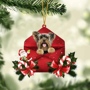 Yorkshire Terrier Christmas Letter Ornament –…