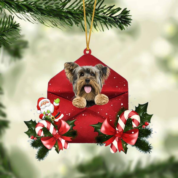 Yorkshire Terrier Christmas Letter Ornament – Car Ornament – Gifts For Pet Owners