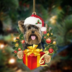 Yorkshire Terrier Give Gifts Hanging Ornament…