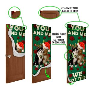You And Me We Got This Door Cover Cat Couple Valentine s Day Door Cover 5