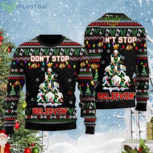 Bigfoot Tree Don't Top Belivein Christmas Gift Ugly Christmas Sweater