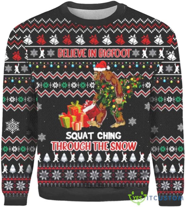 Believe in Bigfoot Ugly Christmas Sweater- Gift for Christmas Gift For Christmas