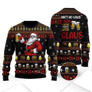 Funny Drinking With Claus Ugly Christmas…