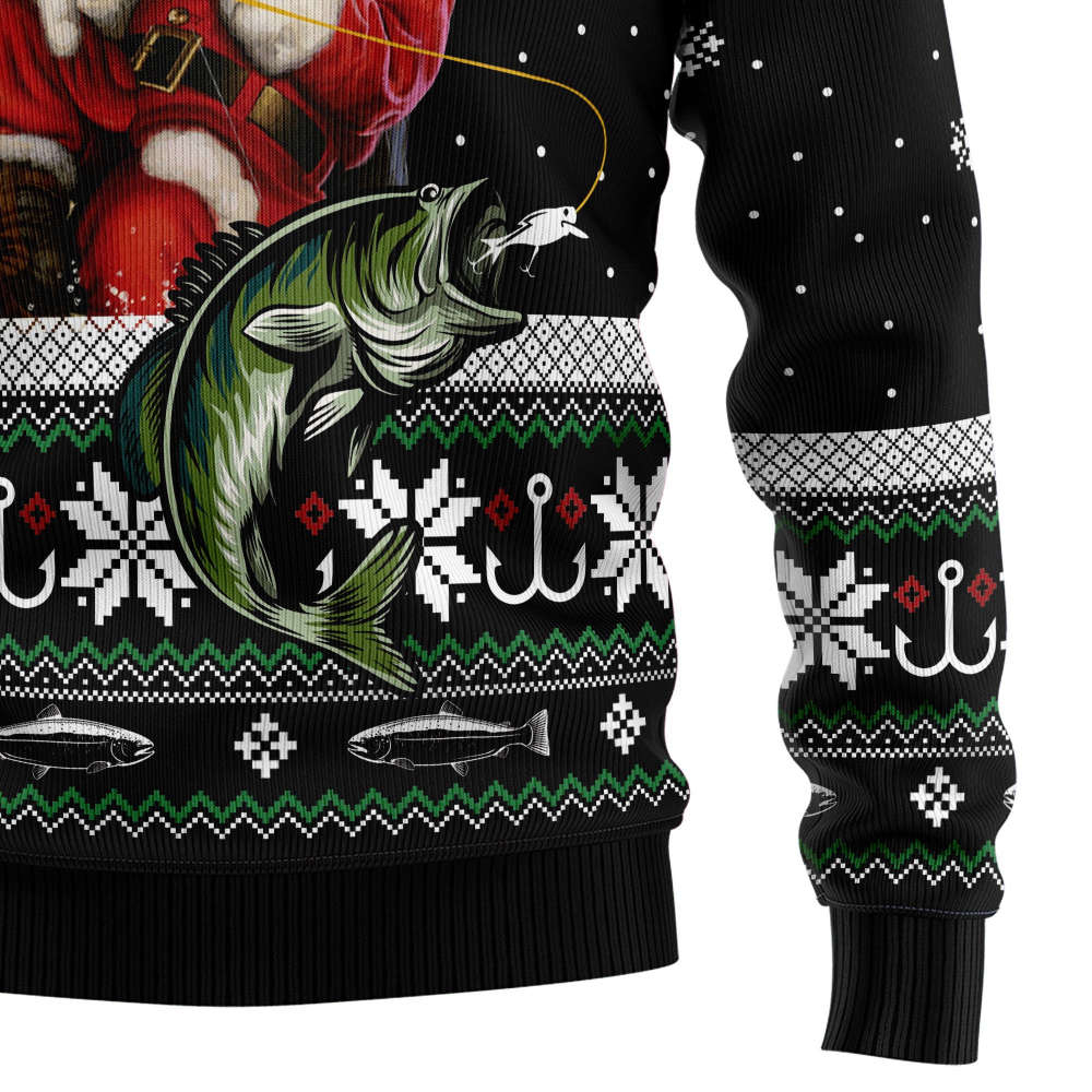 Santa Claus Fishing Ugly Christmas Sweater Gift – Furlidays